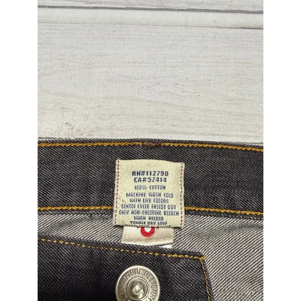 True Religion Rocco Jeans Mens 42 Dark Wash Straight Leg Denim MQ6Q13CS2 USA
